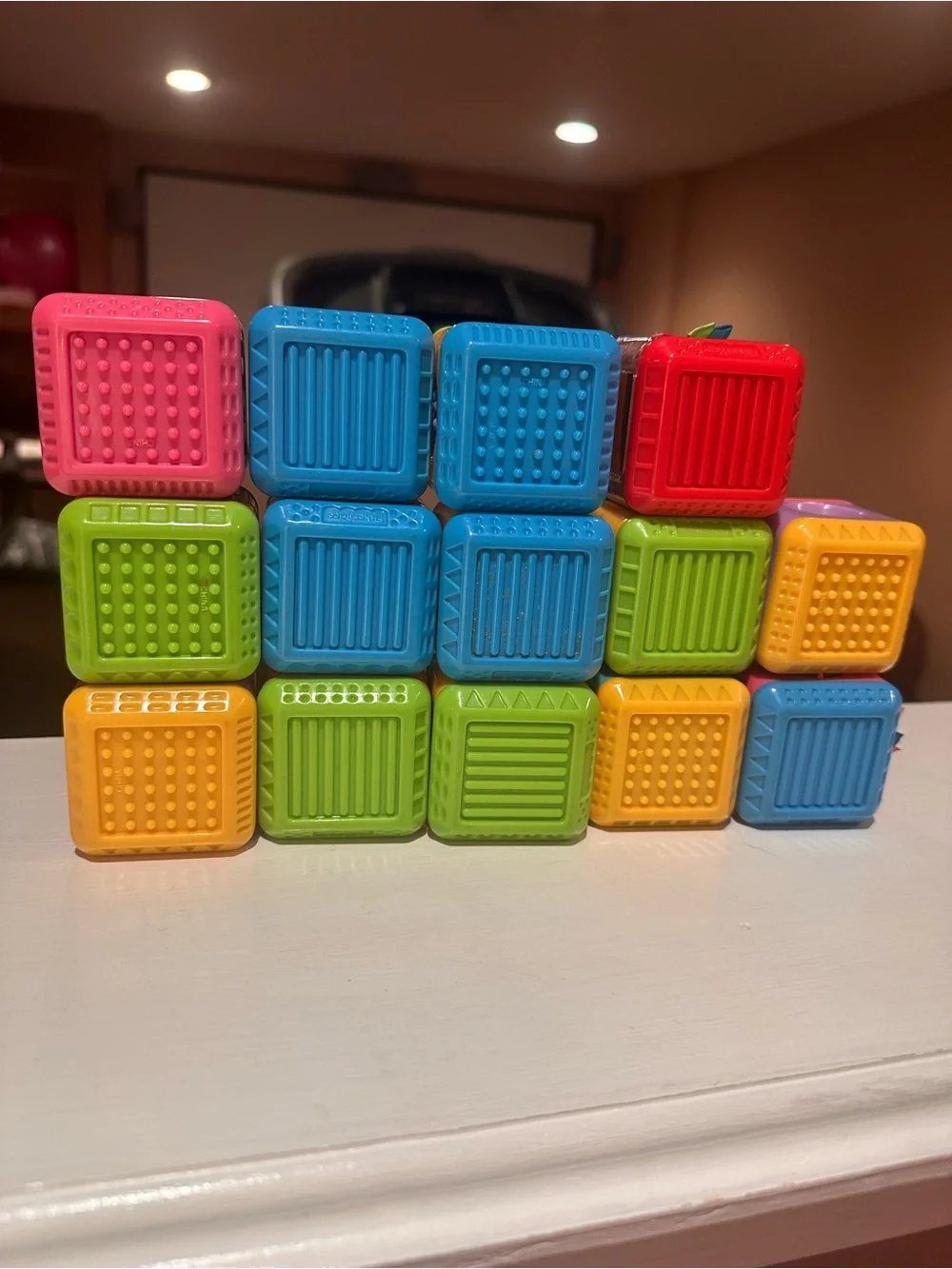 Vintage Fisher-Price Peek-A-Blocks Tactile Sensory Lot - 14pc Touch Feel Fidget
